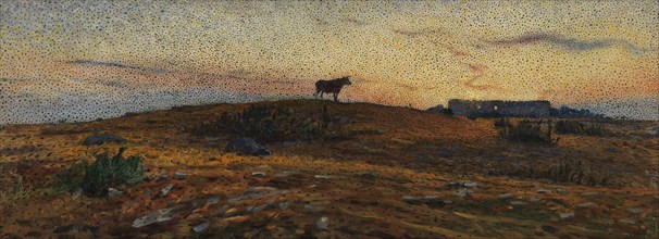 Öland Heath at Sunset, 1903. Creator: Nils Kreuger.