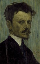 Self portrait, 1895. Creator: Olof Sager-Nelson.