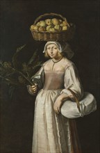 The Vegetable Seller, c17th century. Creator: Unknown.