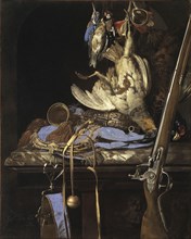 Still Life with Hunting Gear, 1664. Creator: Willem van Aelst.