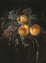 Still Life with Peaches and Grapes. Creator: Willem van Aelst.