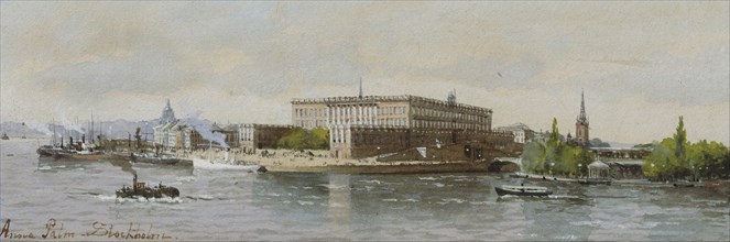 View of the Royal Palace, Stockholm, c1900s. Creator: Anna Palm de Rosa.