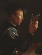 Young Man with a Glass Goblet, c1600s. Creator: Willem Willemsz. van der Vliet.