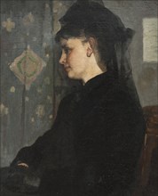Woman in Black, 1872. Creator: Bertha Wegmann.