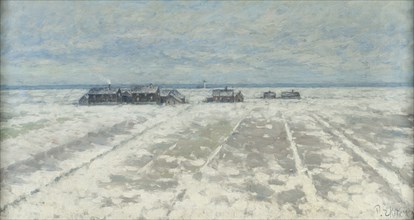Winter Landscape. Scene from Öland, 1890s. Creator: Per Ekstrom.