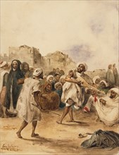 Strolling Players, 1833. Creator: Eugene Delacroix.