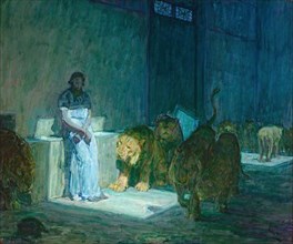 Daniel in the Lions' Den, between 1907 and 1918. Creator: Henry Ossawa Tanner.