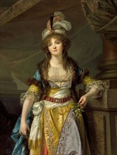 Portrait of a Lady in Turkish Fancy Dress, c1790. Creator: Jean-Baptiste Greuze.