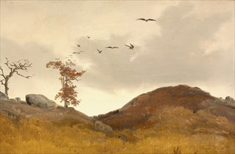 Landscape with Crows, c1830. Creator: Karl Friedrich Lessing.