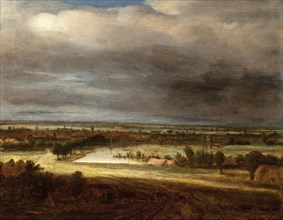Panoramic Landscape with a Village, between c1648 and c1649. Creator: Philip Koninck.