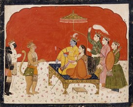 Rama's Court, Folio from a Ramayana (Adventures of Rama), between 1775 and 1800. Creator: Unknown.