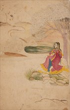 A Woman Under a Tree, Late 18th century. Creator: Unknown.