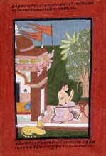 Bangala Raga, Fifth Wife of Megha Raga, Folio from a Ragamala (Garland of Melodies), 1700 or earlier Creator: Unknown.