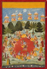 Krishna's Dance of Delight (Rasa Lila), between c1675 and c1700. Creator: Unknown.