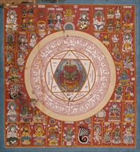 Yantra of the Goddess Pratyangira (recto), Symbol (verso), between c1700 and c1750. Creator: Unknown.