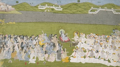Sukadeva Reciting the Bhagavata Purana (Ancient Stories of the Lord)..., between 1750 and 1775. Creator: Unknown.