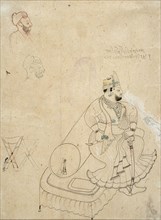 Rawal Gaj Singhji and Portrait Studies, between c1825 and c1850. Creator: Unknown.
