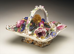 Basket of Flowers, c.1840. Creator: Chamberlain Factory.