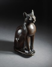 Figurine of the Goddess Bastet as a Cat, 712-332 B.C.. Creator: Unknown.