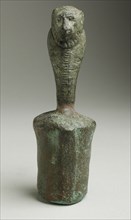 Staff Finial with Lioness Headed Cobra, Probably Ptolemaic Period (332-30 BCE). Creator: Unknown.