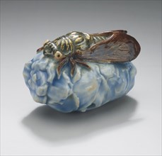 Cicada on Pine Cone, 18th or early 19th century. Creator: Unknown.