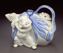 Sake Vessel in the Form of Hotei with His Bag, 19th century. Creator: Unknown.