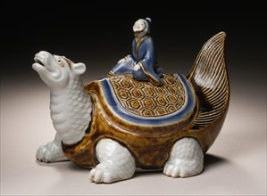 Box in the Form of Urashima Taro Riding on the Long-Tailed Turtle, 19th century. Creator: Unknown.