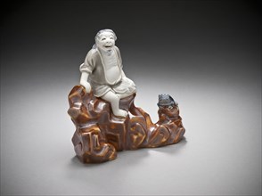 Okimono in the Form of the Daoist Immortal Gama and a Toad, Late 19th-early 20th century. Creator: Unknown.