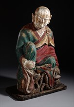 Seated Arhat (Nahan), Probably Panthaka (Pant'aga) with a Dragon, 19th century. Creator: Unknown.