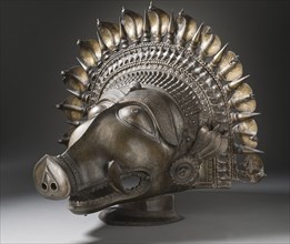 Dancer's Headpiece in the Form of a Panjurli Bhuta (boar spirit deity), 18th century Creator: Unknown.