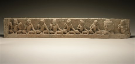 Lintel with the Nine Planetary Deities, between c.600 and c.625. Creator: Unknown.