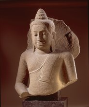 Buddha Shakyamuni Sheltered by the Serpent King Muchalinda, Late 13th century. Creator: Unknown.