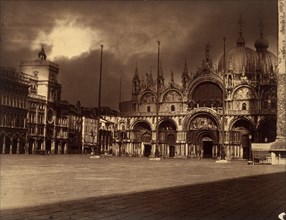 Piazza San Marco, Venice, Printed 1870 circa. Creator: Antonio Perini.