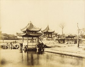 Pavilion and Commericial Building at Water's Edge, 1860. Creator: Felice Beato.