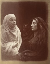The Little Novice & Queen Guinevere In The Holy House Of Almsbury, Printed 1874 (OCT). Creator: Julia Margaret Cameron.