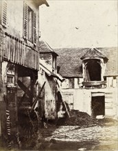 Hayloft & Courtyard, 1844. Creator: Louis-Désiré Blanquart-Evrard.