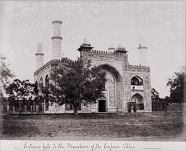 Entrance Gate to the Mausoleum of the Emperor Akbar, Late 1860s. Creator: Samuel Bourne.