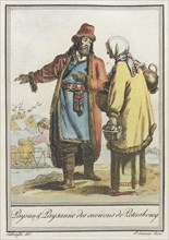 Costumes de Différents Pays, 'Paysan & Paysanne des Environs de Petersbourg', c1797. Creator: LF Labrousse.