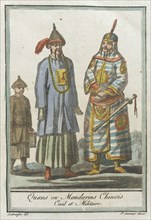 Costumes de Différents Pays, 'Quans ou Mandarins Chinois, Civil et Militaire', c1797. Creators: Jacques Grasset de Saint-Sauveur, LF Labrousse.