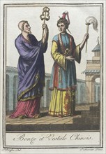 Costumes de Différents Pays, 'Bonze et Vestale Chinois', c1797. Creators: Jacques Grasset de Saint-Sauveur, LF Labrousse.