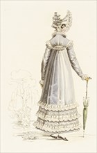 Fashion Plate (Public Promenade Dress), 1819. Creator: John Bell.