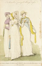 Fashion Plate (Fashionable Spring Walking Dresses), 1808. Creator: John Bell.