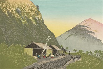 Sweet Sake House at the Foot of Mt. Hakone, 6:00 p.m. on a Spring Day, 1881, 1881. Creator: Kobayashi Kiyochika.