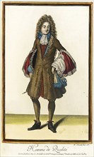 Recueil des modes de la cour de France, 'Homme de Qualité', 1687. Creator: Nicolas Arnoult.