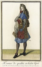 Recueil des modes de la cour de France, 'Homme de Qualite en Habit d'Êpée', between c1683 and c1688. Creator: Nicolas Arnoult.