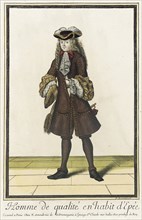 Recueil des modes de la cour de France, 'Homme de Qualité en Habit d'Epée', between 1678 and 1681. Creator: Nicolas Arnoult.