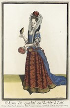 Recueil des modes de la cour de France, 'Dame de Qualité en Habit d'Esté', between 1682 and 1683. Creator: Nicolas Arnoult.