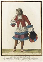 Recueil des modes de la cour de France, 'Le Marquis d'Ambreuille', between circa 1678 and circa 1693 Creator: Nicolas Bonnart.
