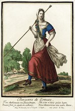 Recueil des modes de la cour de France, 'Bergerre de Gonesse', between circa 1678 and circa 1693. Creators: Nicolas Bonnart, Jean-Baptiste Bonnart.