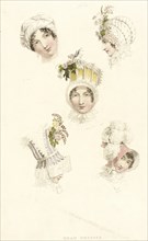 Fashion Plate (Head Dresses), 1814. Creator: Rudolph Ackermann.